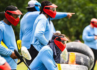 Saints share vital information from their team paintball outing: 'It is all strategy.'