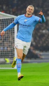 Erling Haaland celebrating 