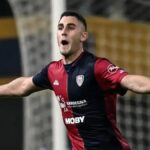 Roberto Piccoli in Cagliari shirt before £30m Crystal Palace transfer.